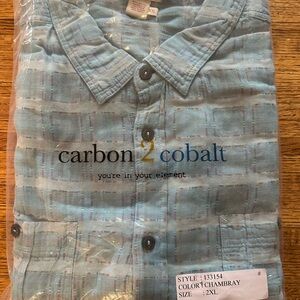 Carbon2Cobalt Chambray Men's Casual Shirt